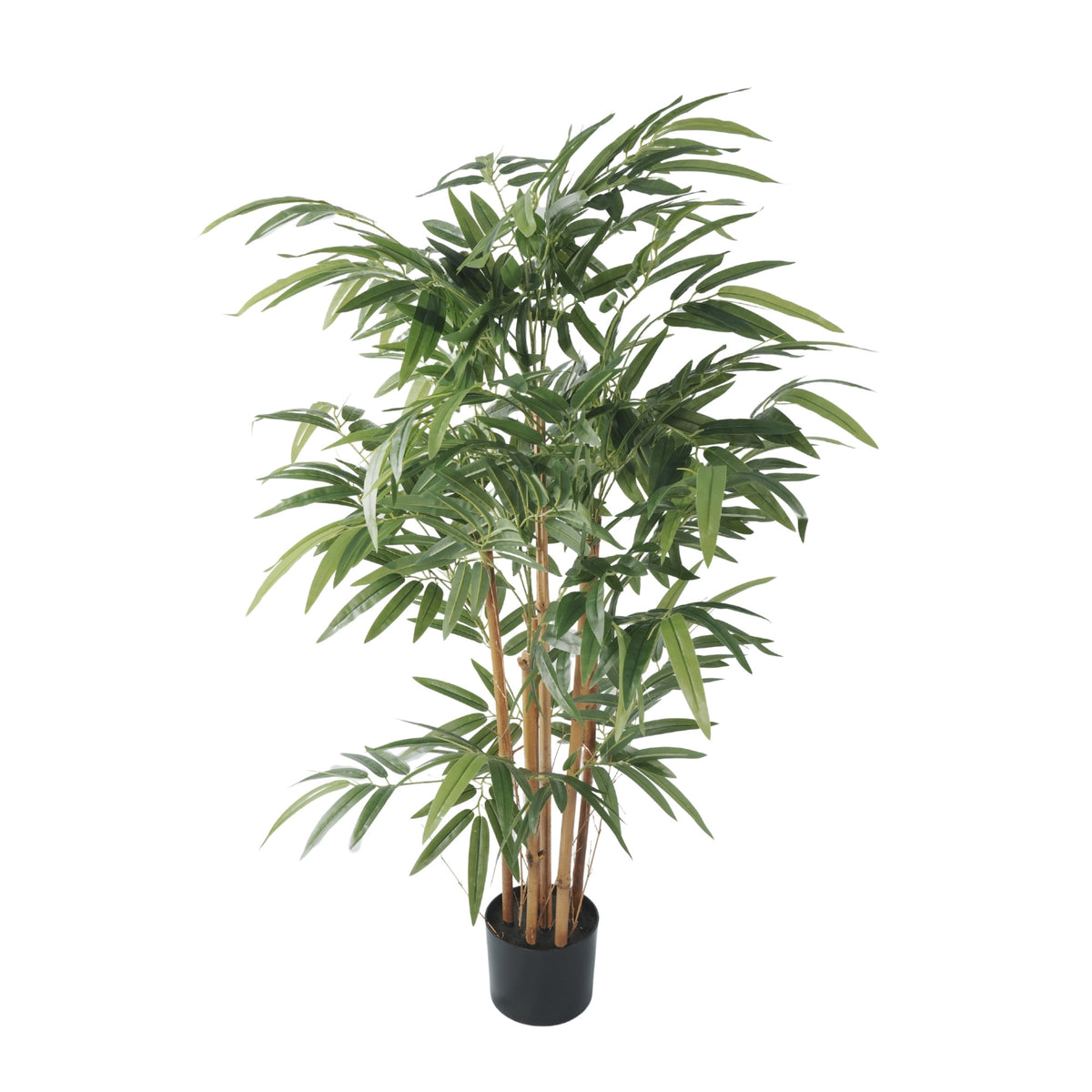 Potted Bamboo Natural Trunk Artificial Tree 47.2in, Non Fire Resistant Artificial Tree
