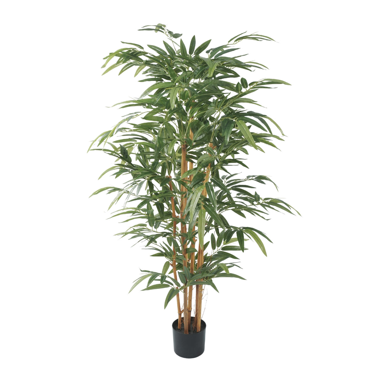 Potted Bamboo Natural Trunk Artificial Tree 59.1in, Non Fire Resistant Artificial Tree