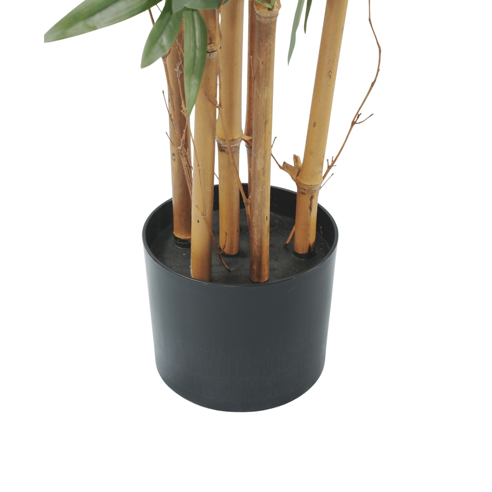 Premium Potted Artificial Bamboo withNatural Trunk 59.1in