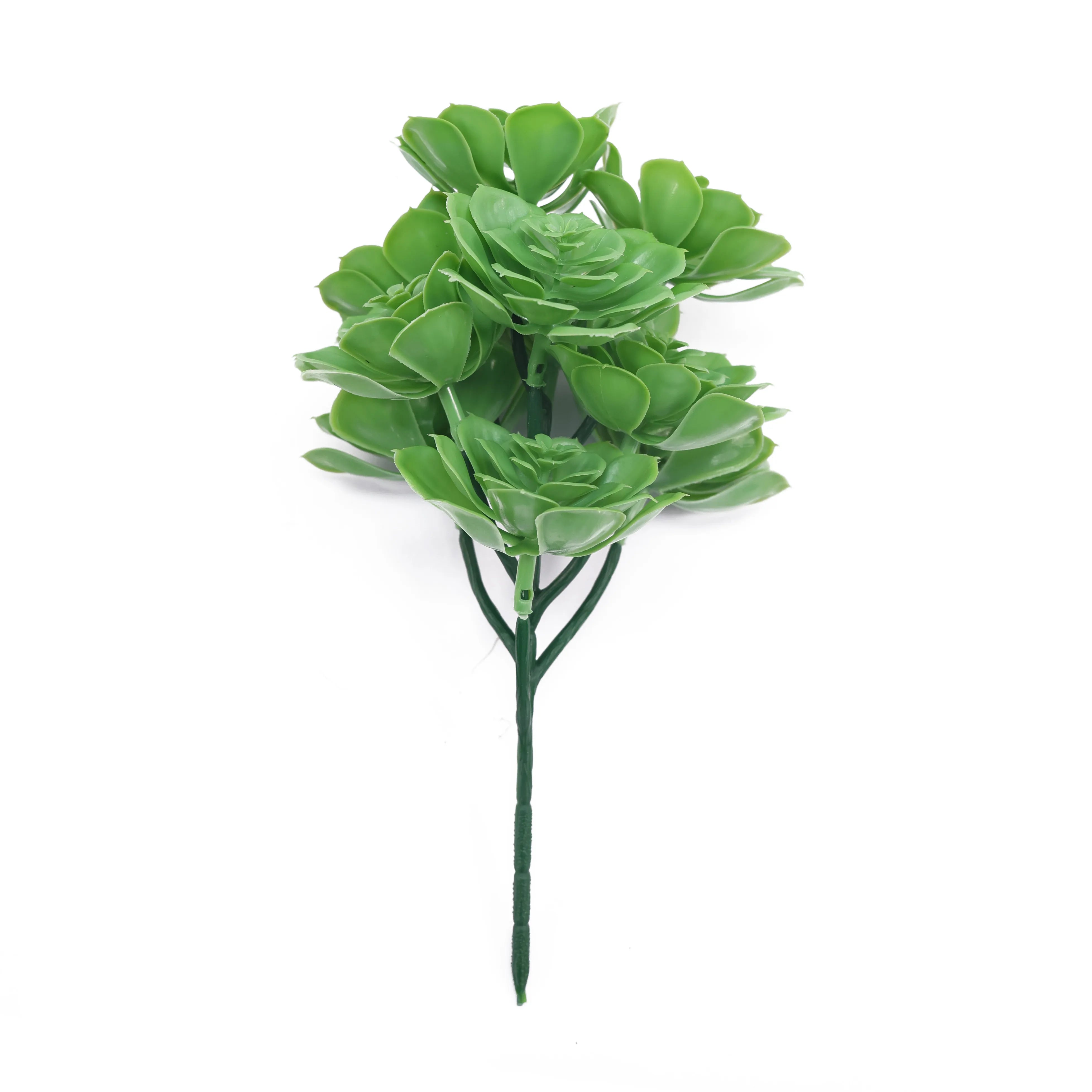 Green Aeoniums Succulent Artificial Topiary Set of 5 11.8in – UV Resistant