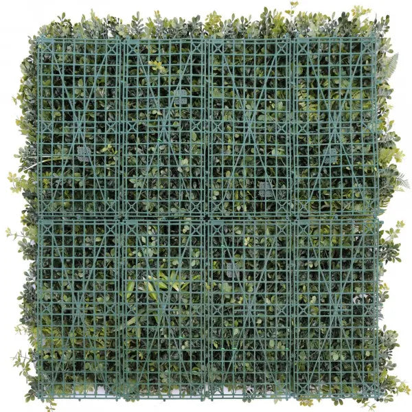 Premium Artificial Vertical Garden Panel Vista Green Backing Mesh