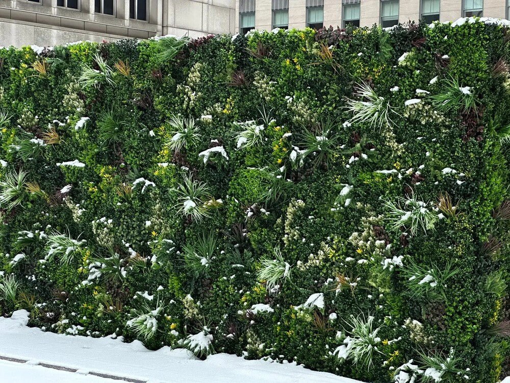 Evergreen Triptych Artificial Vertical Garden Green Wall Panel Set of 3 33 SQ FT – UV Resistant – Commercial Grade — Living…