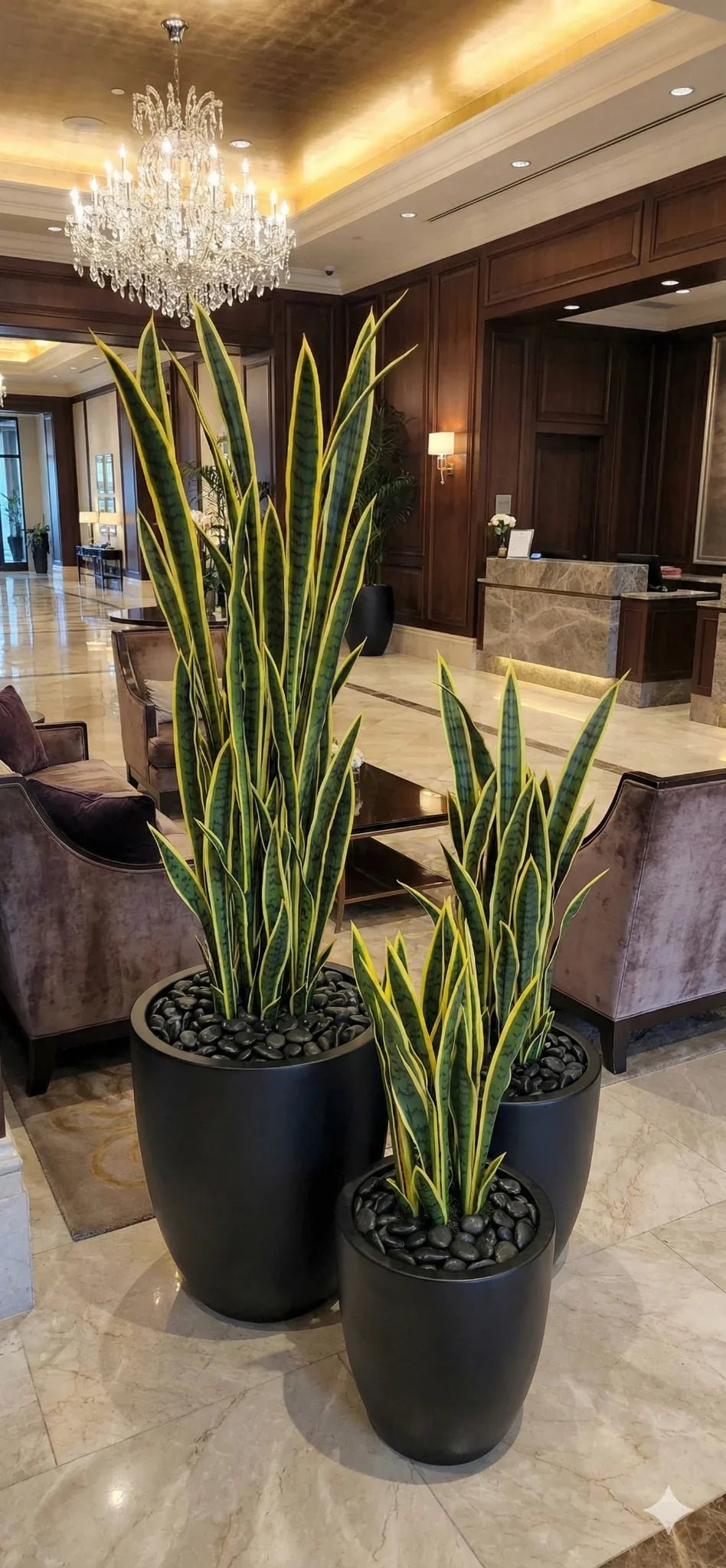 Artificial Tree: Snake Plant Sansevieria Artificial Tree 59.1in – UV Resistant by Designer Plants USA