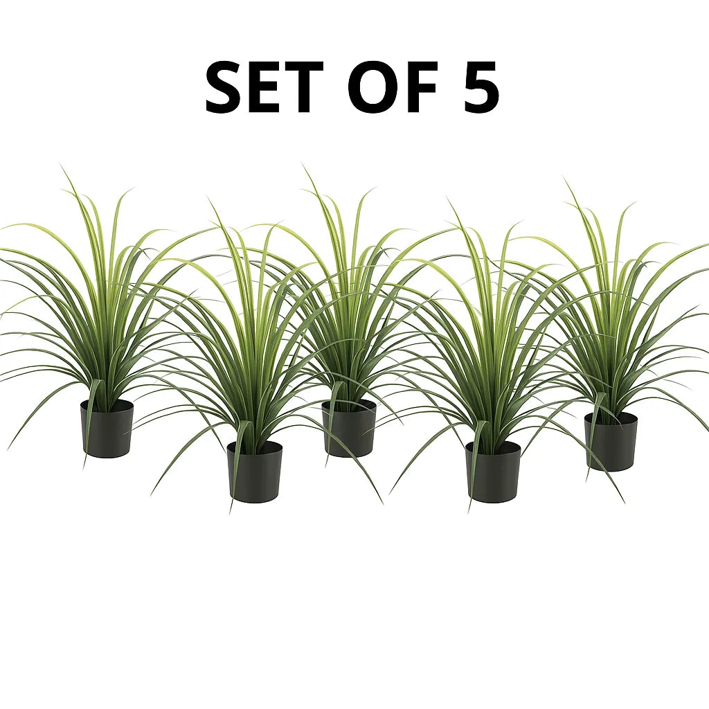 Set of 5 Potted Artificial Long Grass (Yucca Grass) 30" UV Resistant (Clearance Price)