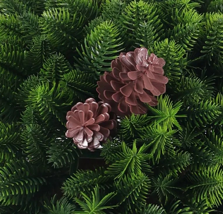 Cedar Pine Cone Artificial Hanging Basket 18in – UV Resistant, Non Fire Resistant Artificial Hanging Plants & Bushes