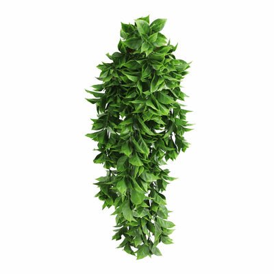 Dense Flowering Pothos Artificial Hanging Bush 10.6×28.5in – NFPA701 Fire Rated – UV Resistant