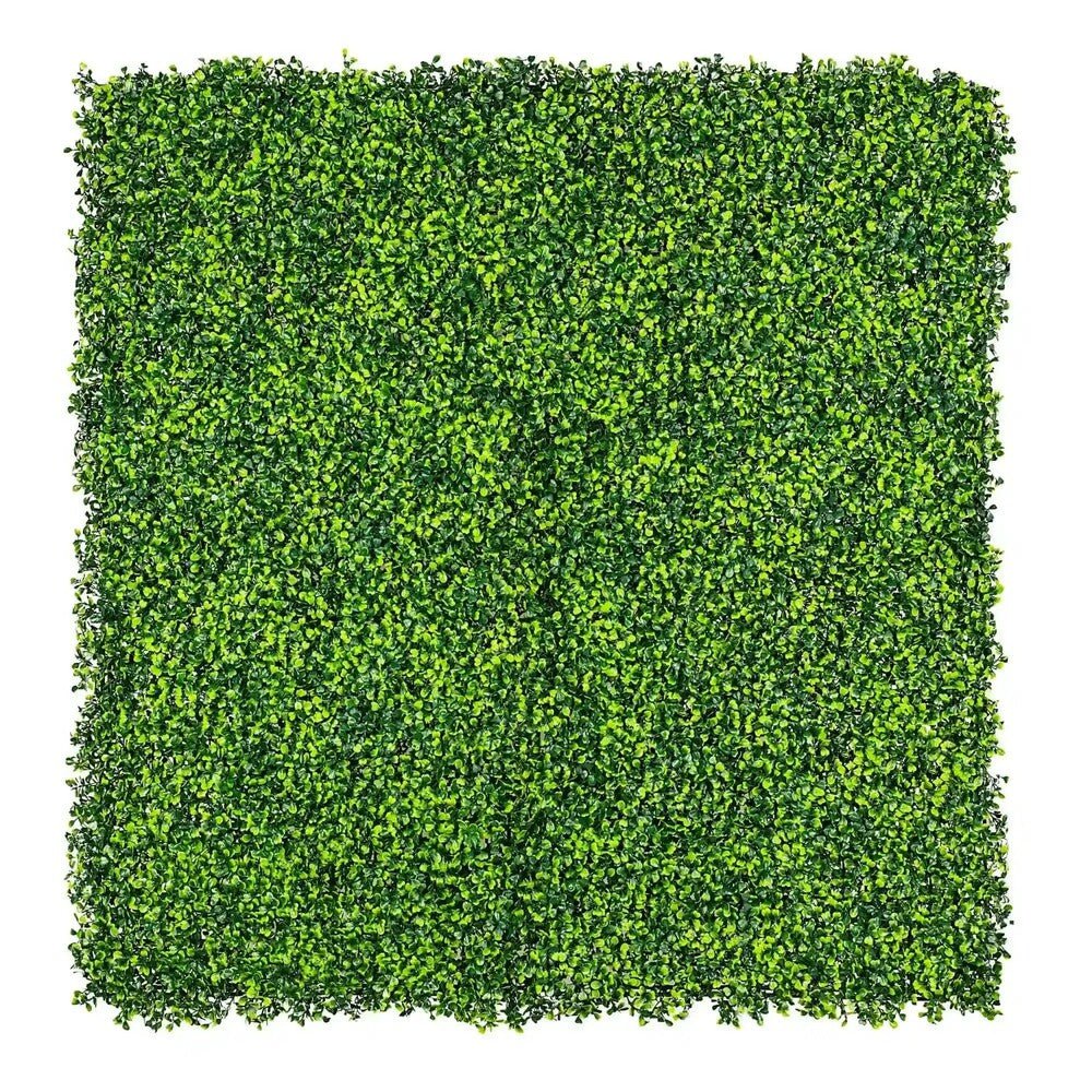 Mixed Boxwood Artificial Vertical Garden Green Wall Panel 40×40in 11 SQ FT – UV Resistant – Commercial Grade, Budget Living…