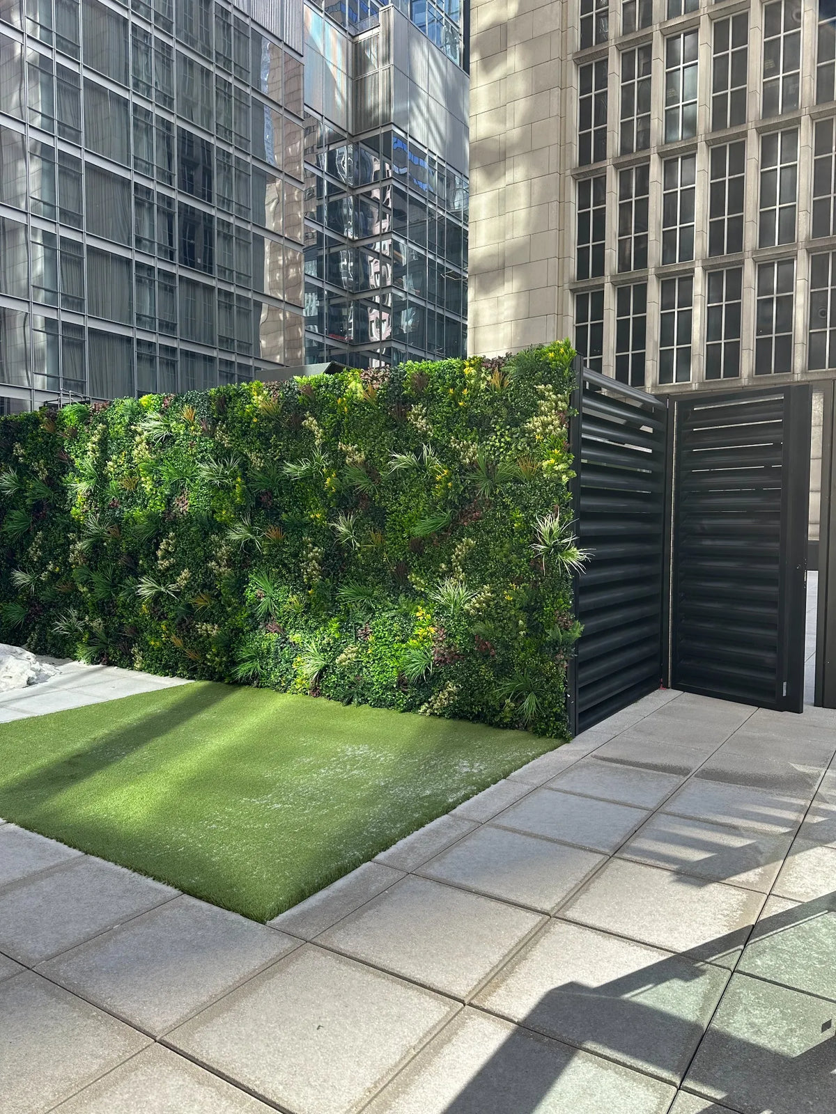 Evergreen Triptych Artificial Vertical Garden Green Wall Panel Set of 3 33 SQ FT – UV Resistant – Commercial Grade, Non Fire…