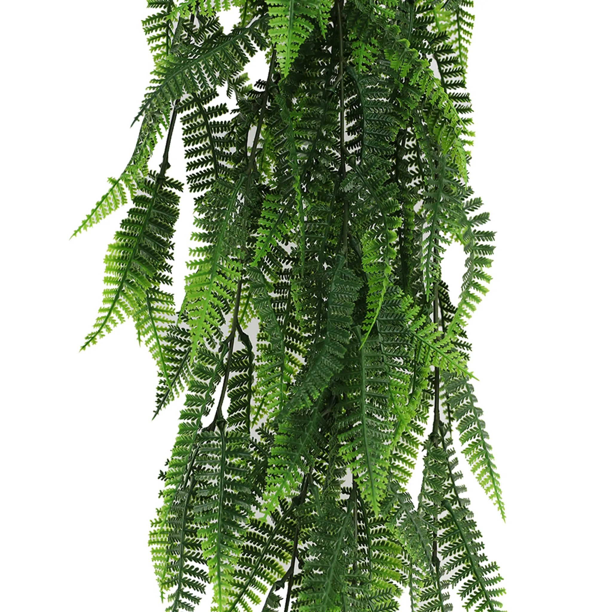 Fern Garland Artificial Hanging Bush 7.1×30in – NFPA701 Fire Rated – UV Resistant