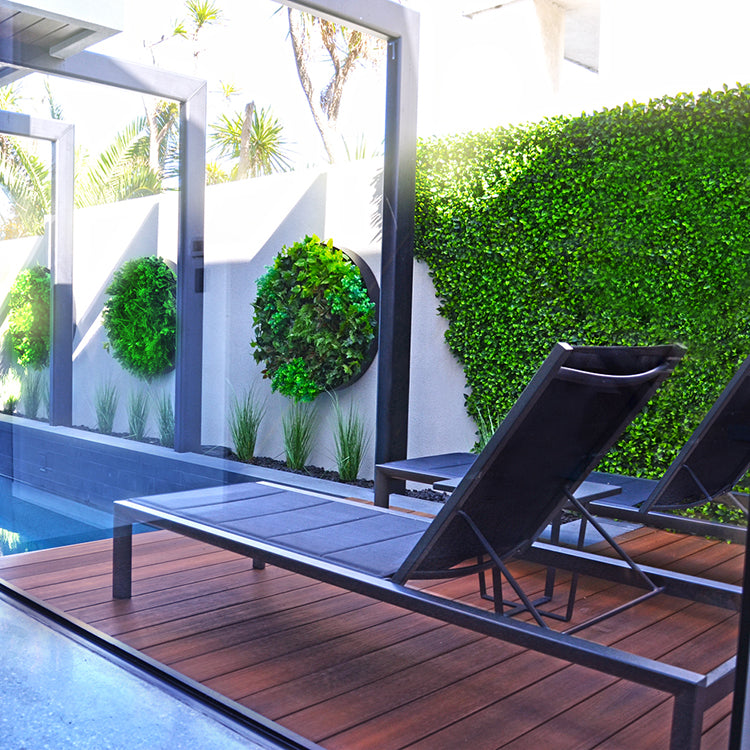 residential faux green wall discs
