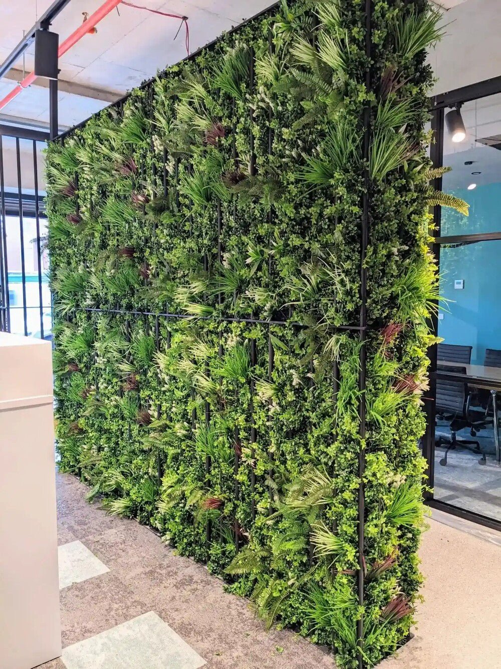 Tropical Vista Artificial Vertical Garden Green Wall Panel 40×40in 11 SQ FT – UV Resistant – Commercial Grade by Designer…