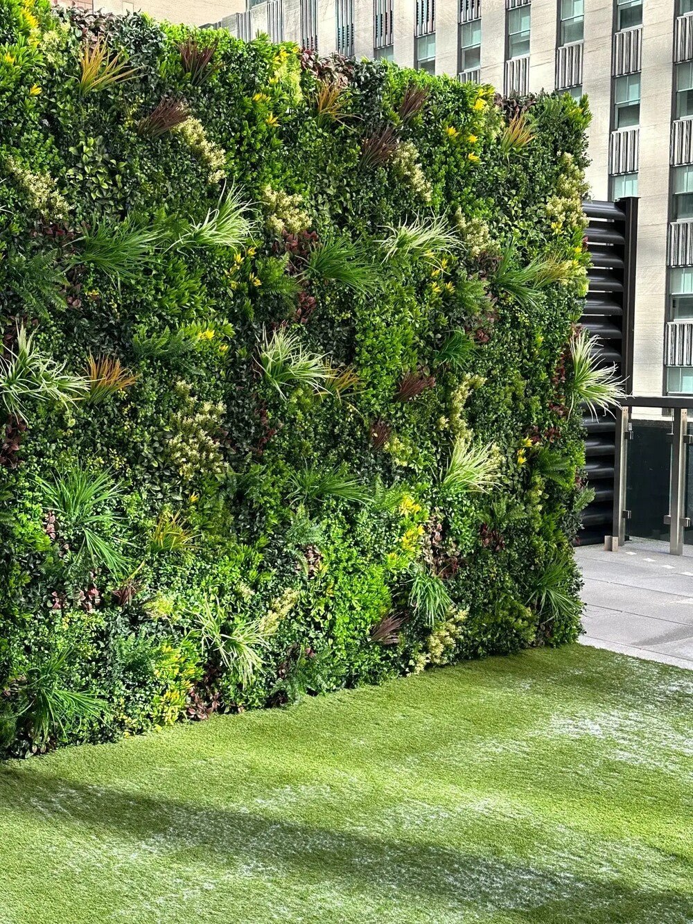 Evergreen Triptych Artificial Vertical Garden Green Wall Panel Set of 3 33 SQ FT – UV Resistant – Commercial Grade (Designer…