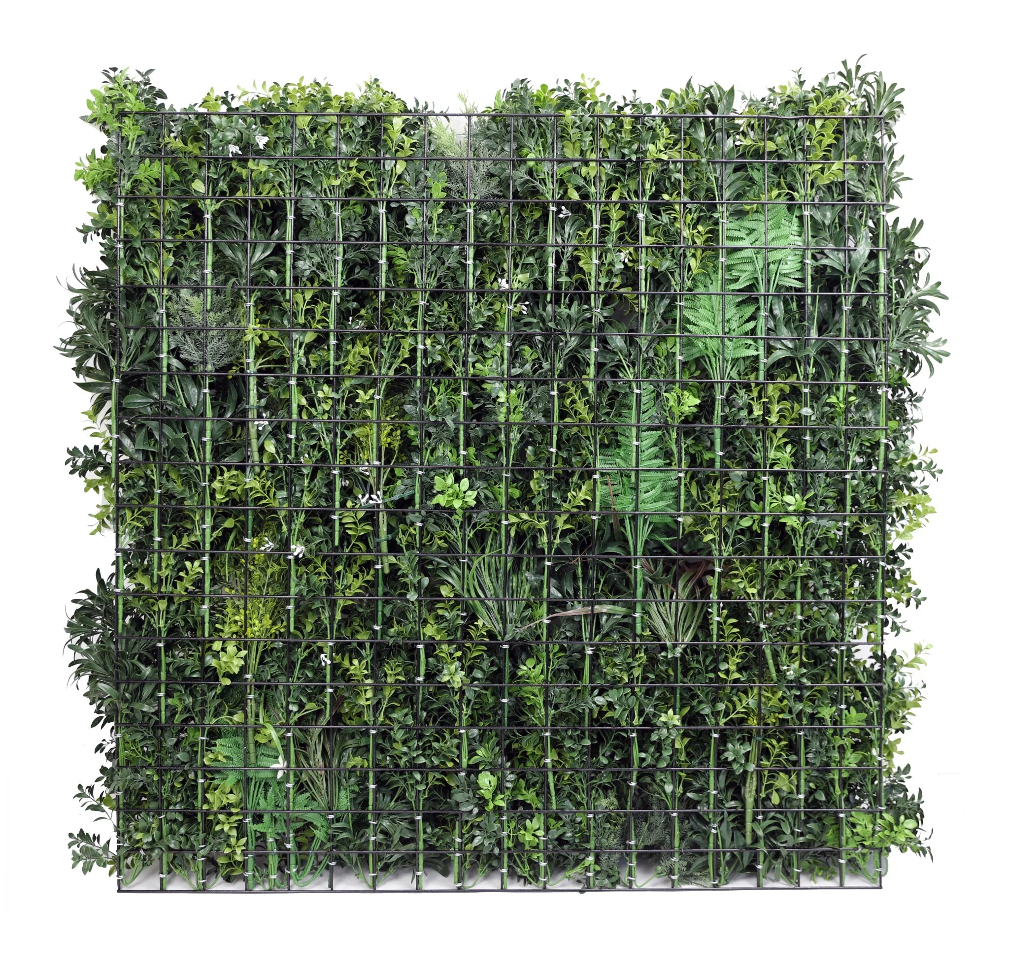 Tropical Vibe Artificial Vertical Garden Green Wall Panel 35×35in – NFPA701 Fire Rated – UV Resistant – Commercial Grade