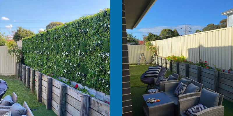 Artificial Vertical Garden Before and After