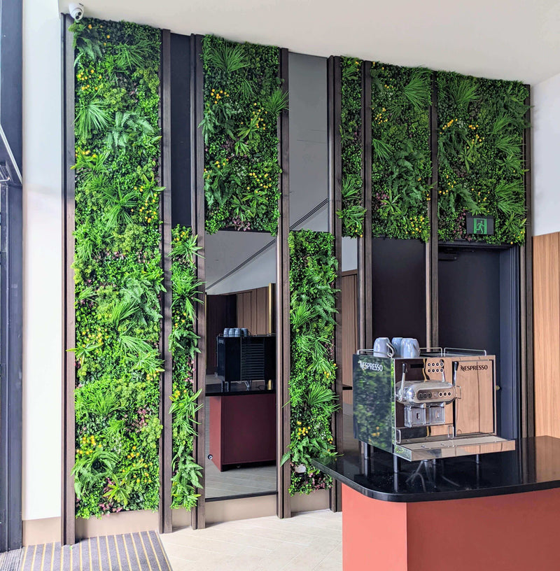 Artificial Ivy Panels installed into a hotel