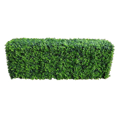 Bright Long Leaf Boxwood Artificial Hedge 40×20in – UV Resistant – Commercial Grade