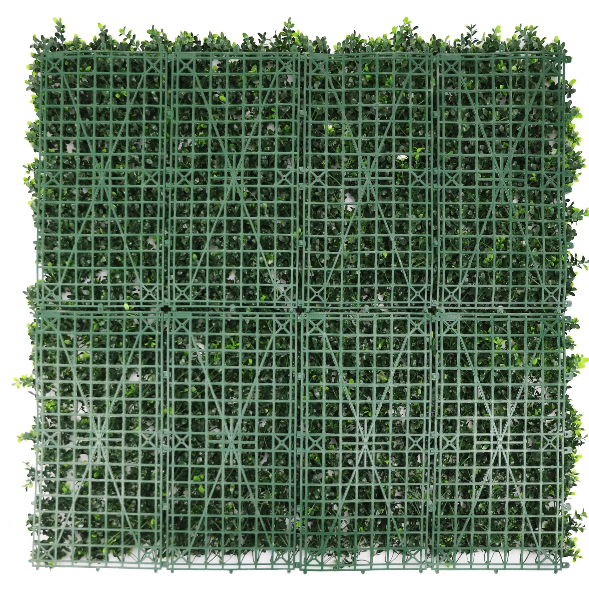 Pared de boj artificial con flores blancas 40" x 40" 11SQ FT resistente a los rayos UV