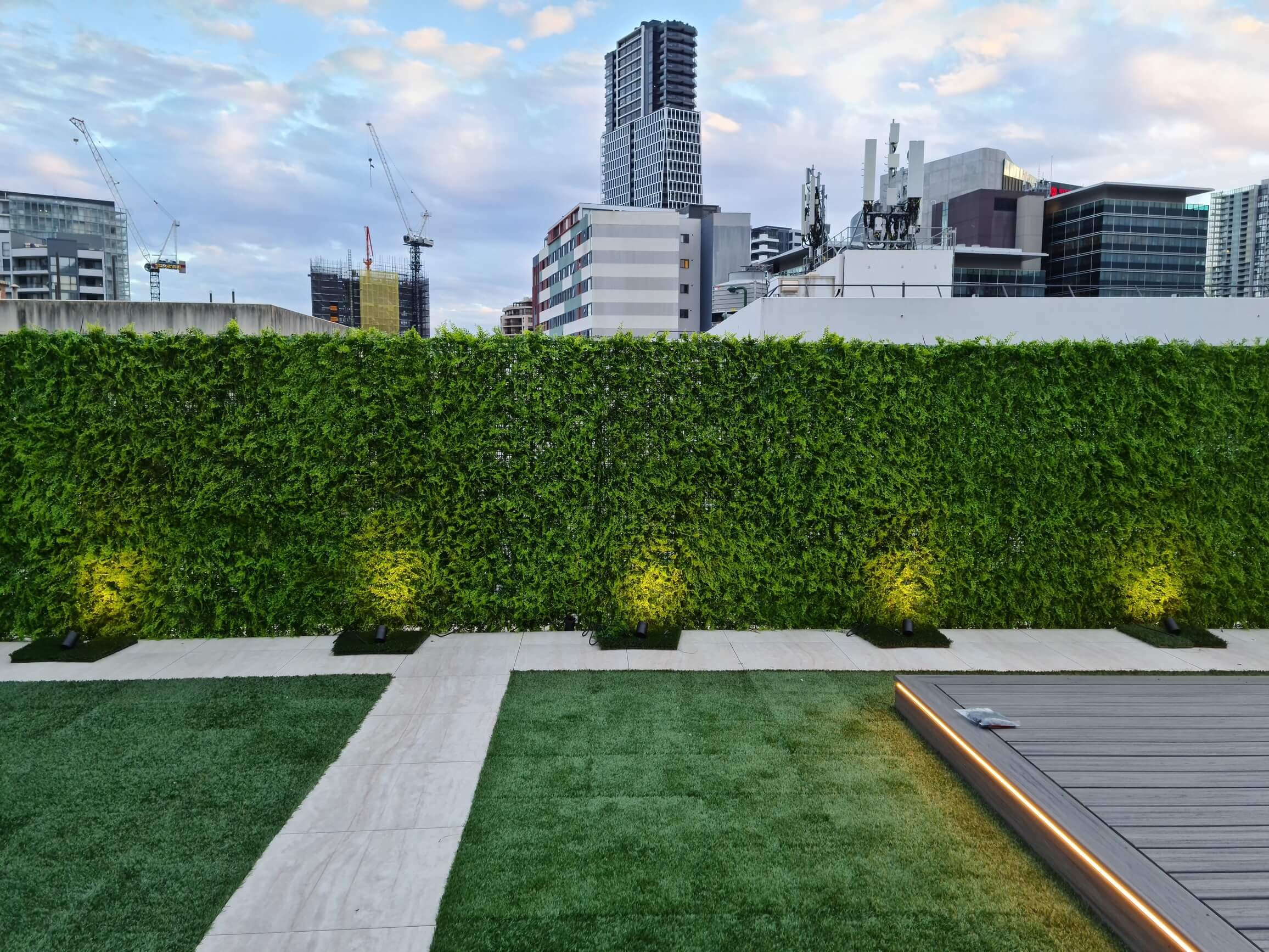 Artificial Fern Panel Living Wall With Ivy Panels