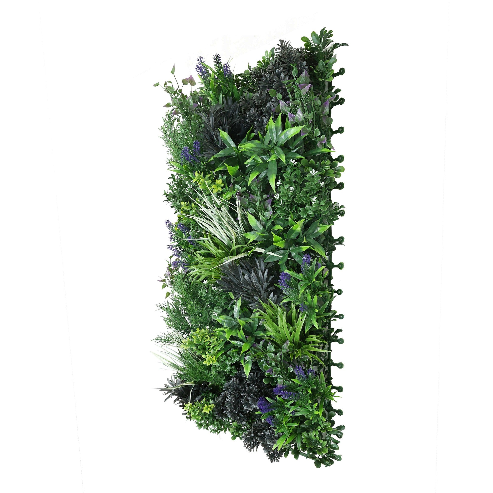 Lavanda botánica rústica de pared verde artificial de primera calidad, 40 "x 20", resistente a los rayos UV de grado comercial