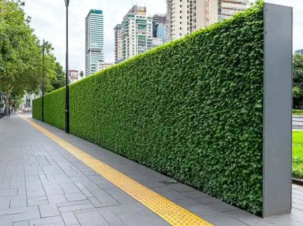 artificial hedge in outdoor park