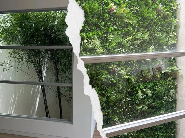 Replacing a High-Maintenance Indoor Vertical Garden With a Permanent Faux Green Wall