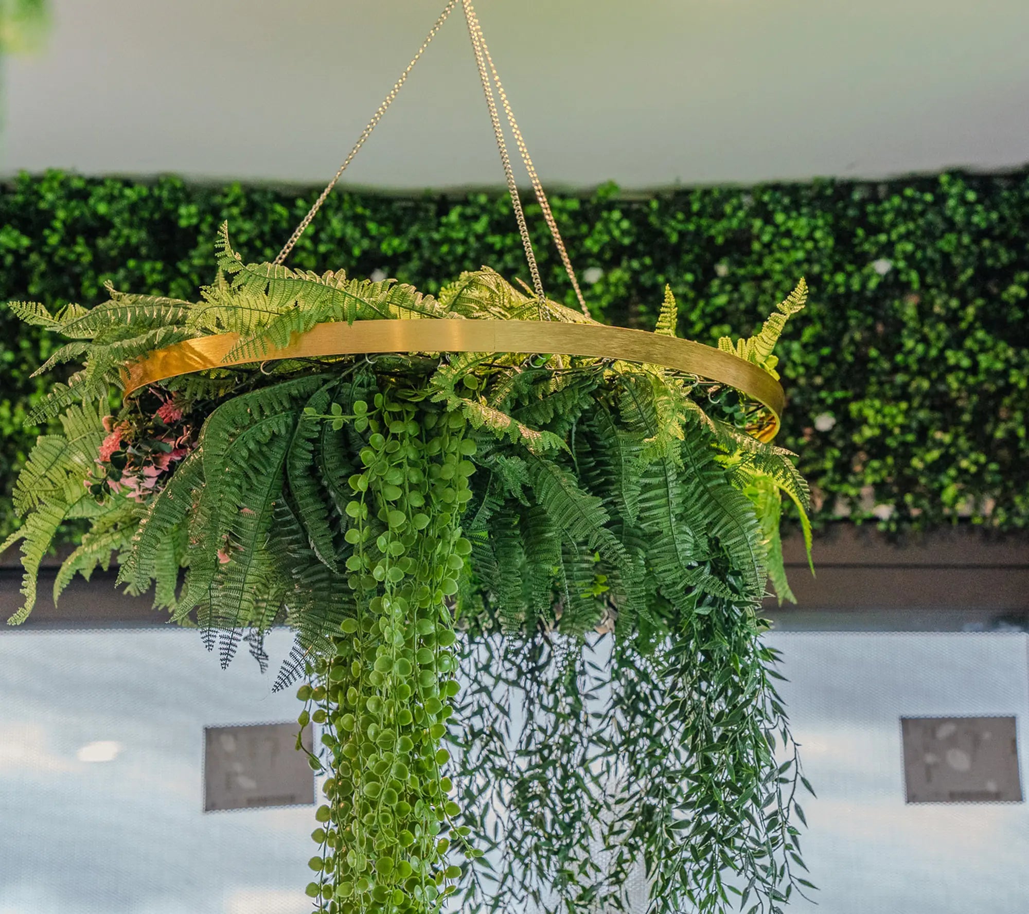 Hanging Artificial Garlands & Bushes