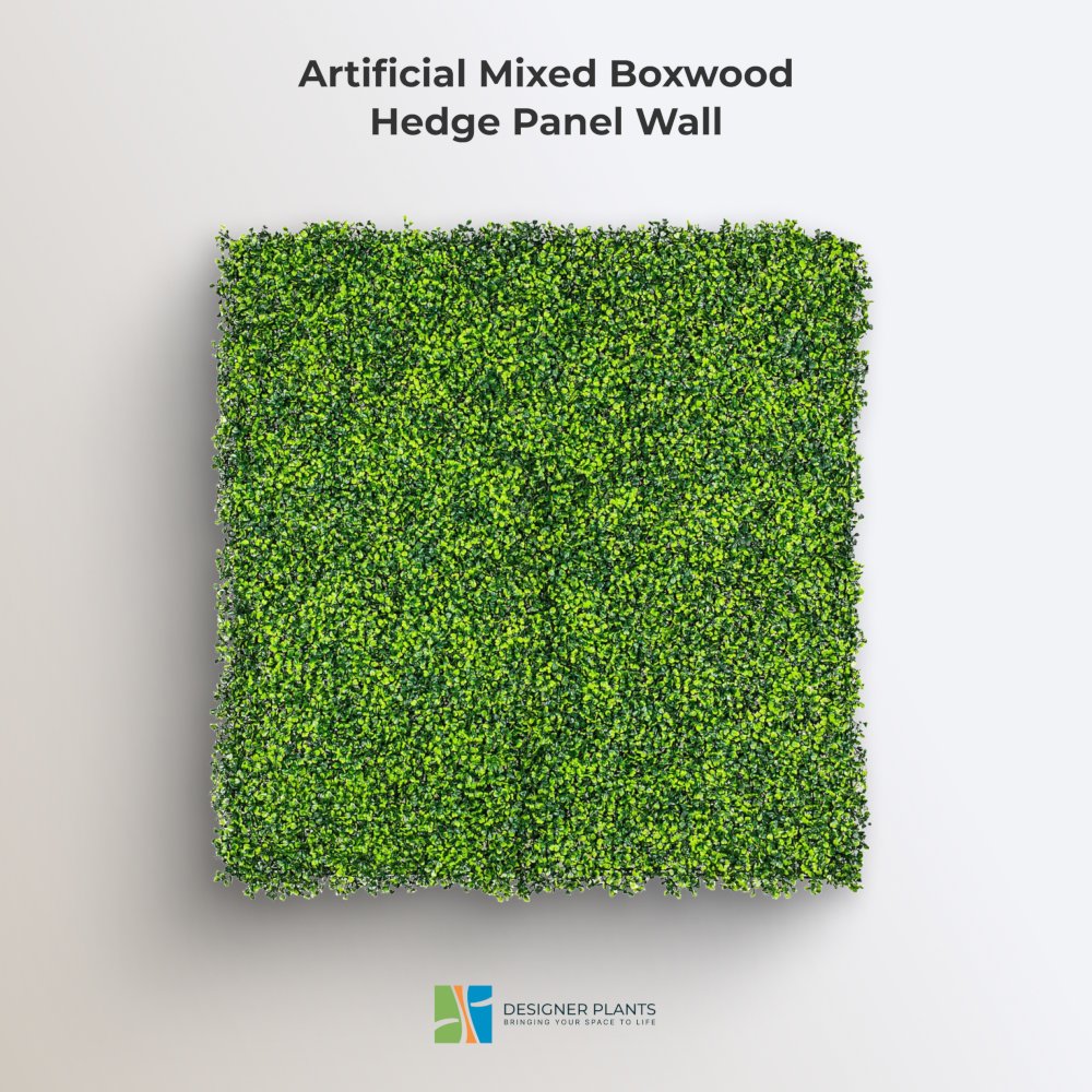 Boxwood Color Pvc Panel Mixed Boxwood Artificial Vertical Garden Green Wall Panel | Designer Plants