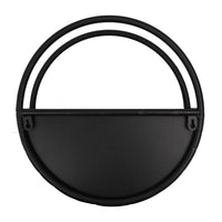 Floating Half Moon Metal Wall Planter – Onyx Black 35cm