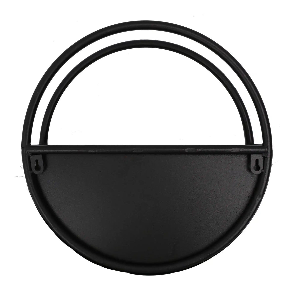 Jardinera de pared de metal semicírculo/media luna flotante de primera calidad | Negro Ónix 35cm / 14"