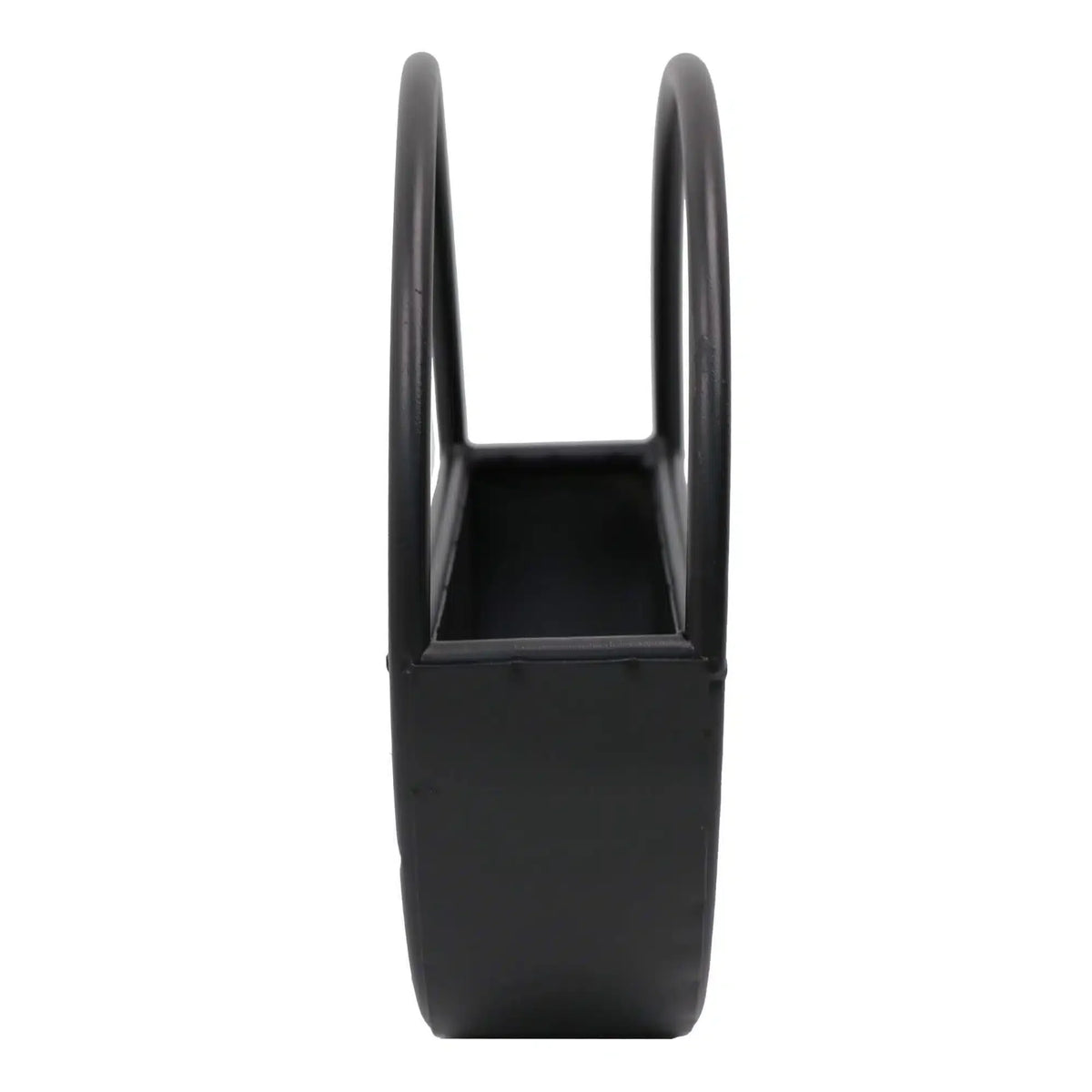Floating Half Moon Metal Wall Planter – Onyx Black 45cm