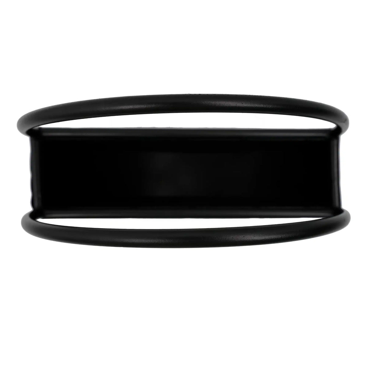 Jardinera de pared de metal semicírculo/media luna flotante de primera calidad | Negro Ónix 35cm / 14"