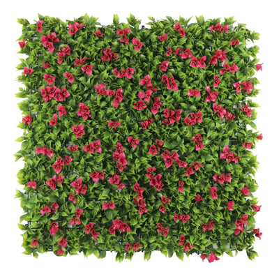 Flowering Pink Artificial Vertical Garden Green Wall Panel 40×40in 11 SQ FT – UV Resistant – Commercial Grade by Designer…
