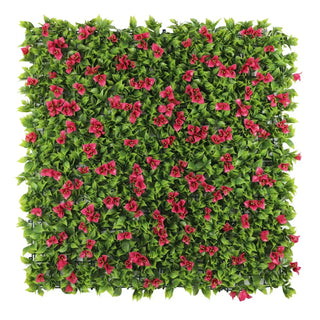 Flowering Pink Artificial Vertical Garden Green Wall Panel 40×40in 11 SQ FT – UV Resistant – Commercial Grade