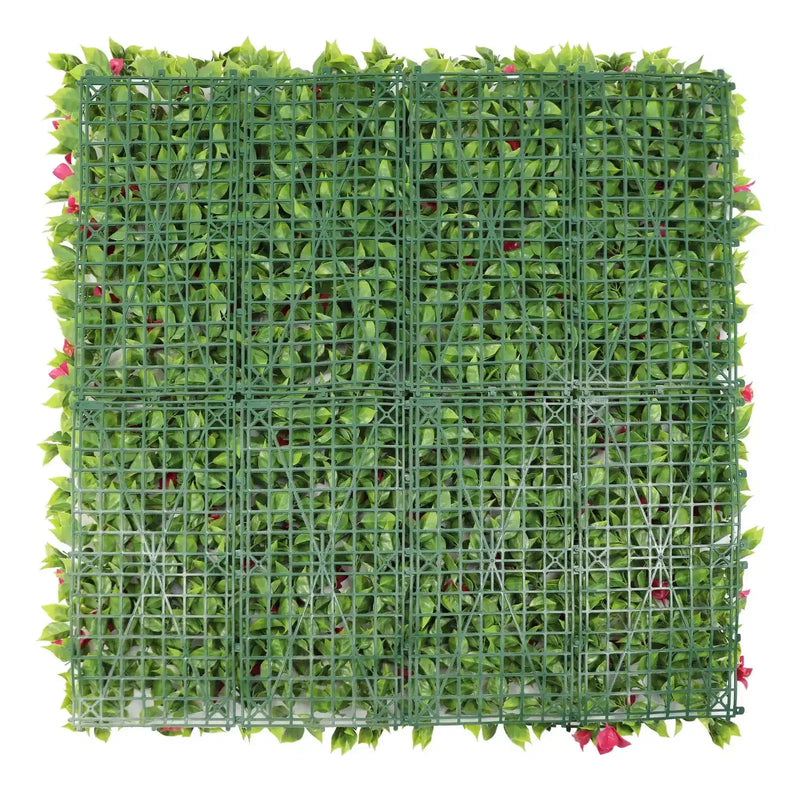 Artificial Flowering Pink Green Wall 40" x 40" 11SQ FT Commercial Grade UV Resistant