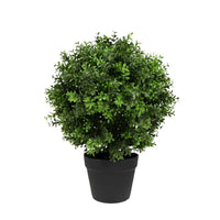 Potted Boxwood Shrub Artificial Topiary Set of 2 – UV Resistant