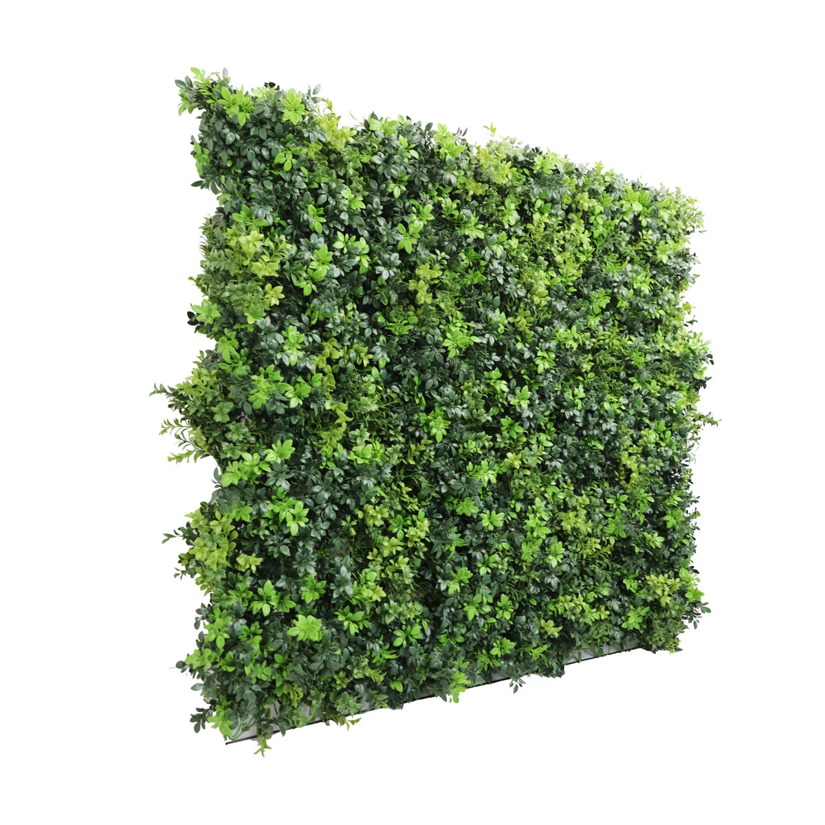 Mixed Green Ultra Dense Boxwood Artificial Vertical Garden Green Wall Panel 40×40in 11 SQ FT – NFPA701 Fire Rated – Metal Backed – UV Resistant – Commercial Grade