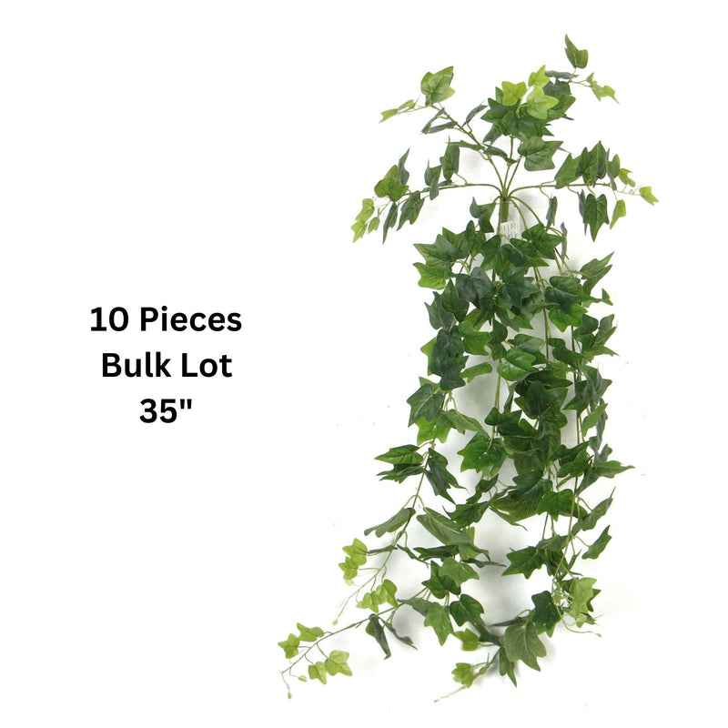 Artificial Nearly Natural Hanging Ivy Bush (Pack of 10)