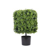 Square Topiary Artificial Plant 22in – UV Resistant (Clearance Price)