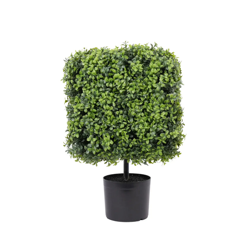 Square Topiary Artificial Plant 22in – UV Resistant (Clearance Price)