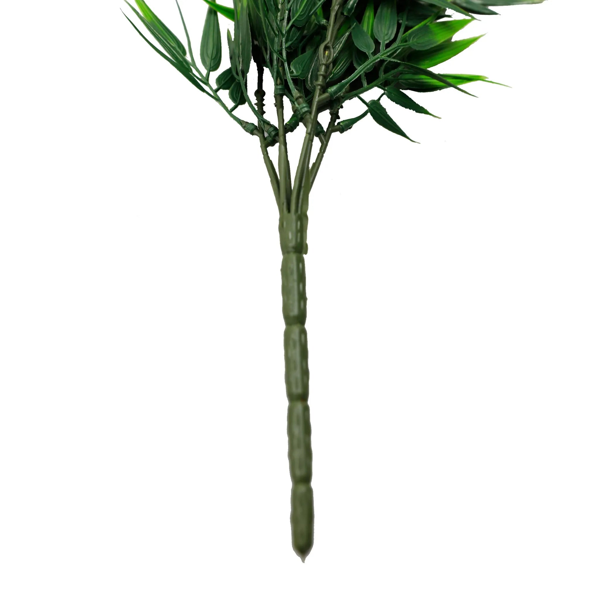 Set of 10 – Artificial Hanging Bamboo Leaf Garland Bushes – Dark Green UV Resistant & Fire Rated | 6.7in x 30in (17cm x 76cm Each)