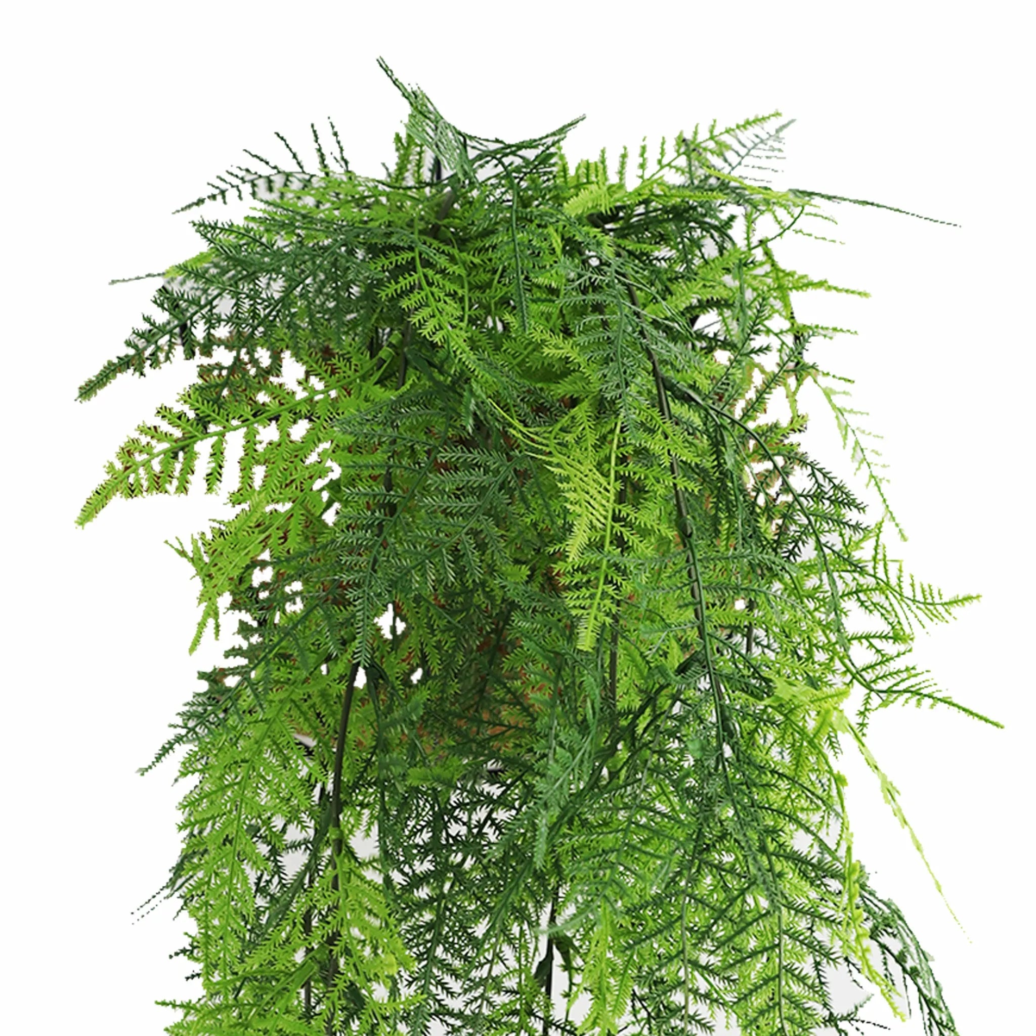 Set of 10 – Artificial Hanging Lace Fern Garland Bushes – Vivid Green UV Resistant & Fire Rated | 5.9in x 30in (15cm x 76cm Each)