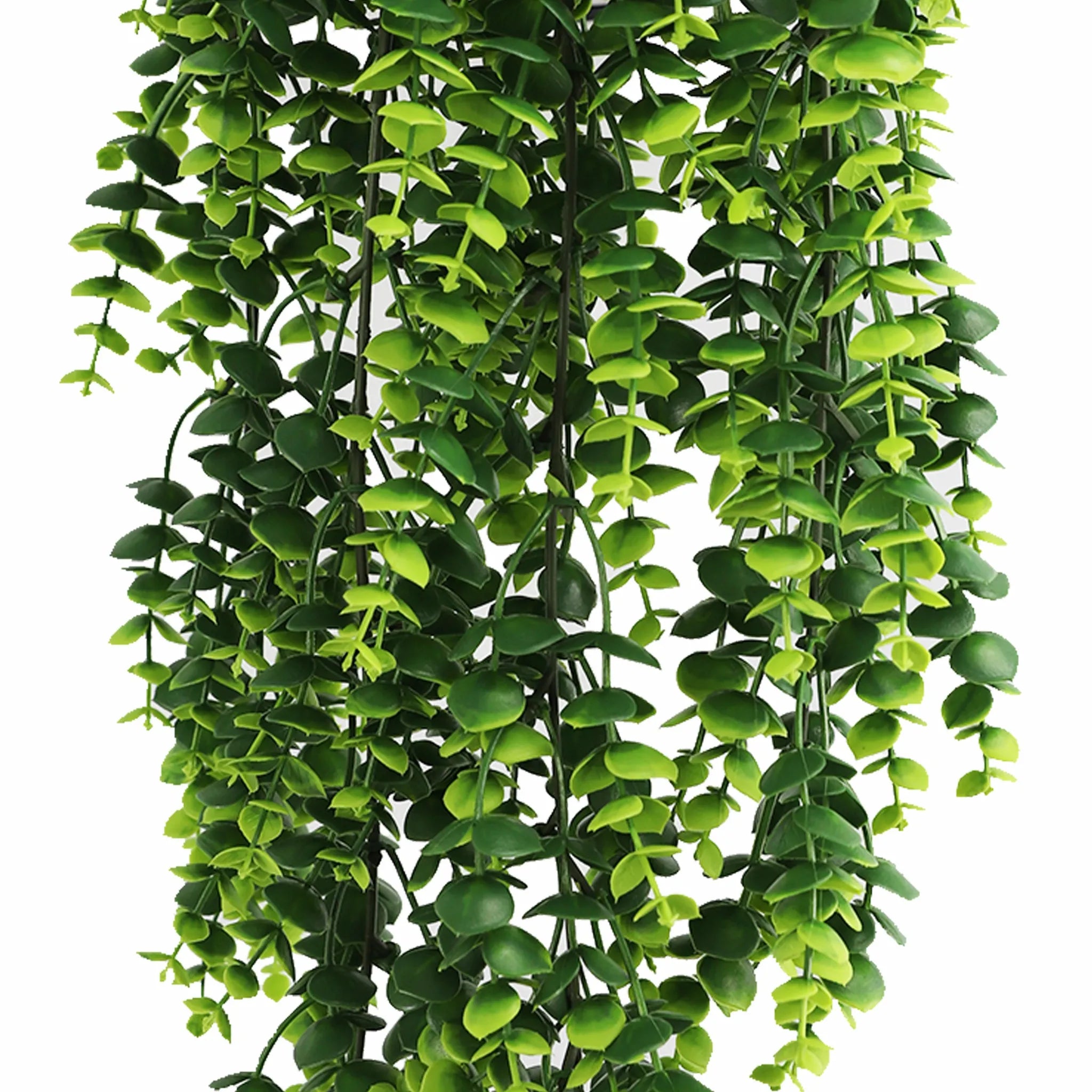 Set of 10 – Artificial Dense Hanging Lush Green Eucalyptus Garland Bushes UV Resistant & Fire Rated | 7.1in x 30.5in (18cm x 77cm Each)