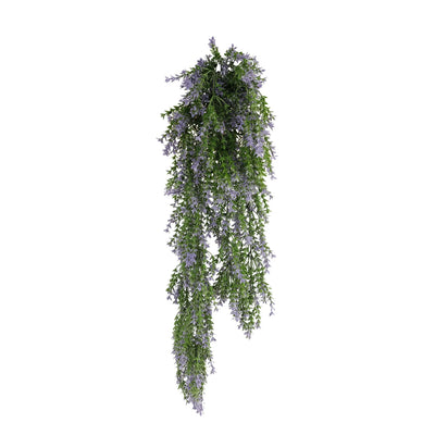 Purple and Green Willow Leaf Garland Artificial Hanging Bush 7.8×30in – NFPA701 Fire Rated – UV Resistant