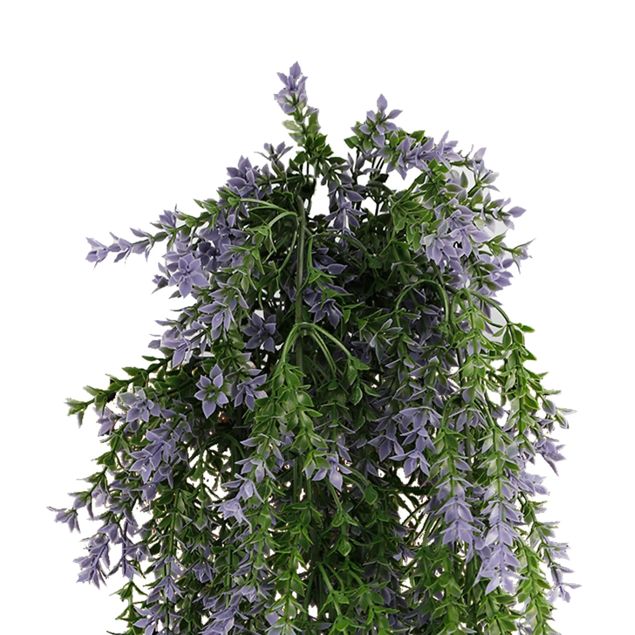 Set of 10 – Artificial Hanging Purple & Green Willow Leaf Garland Bushes UV Resistant & Fire Rated | 7.8in x 30in (20cm x 76cm Each)