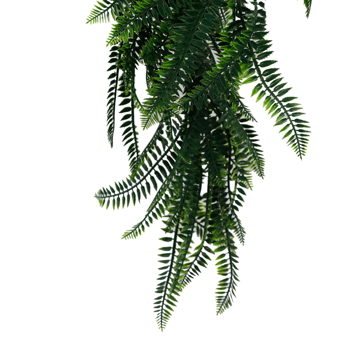 Dense Boston Fern Garland Artificial Hanging Bush 10.6×33in – NFPA701 Fire Rated – UV Resistant