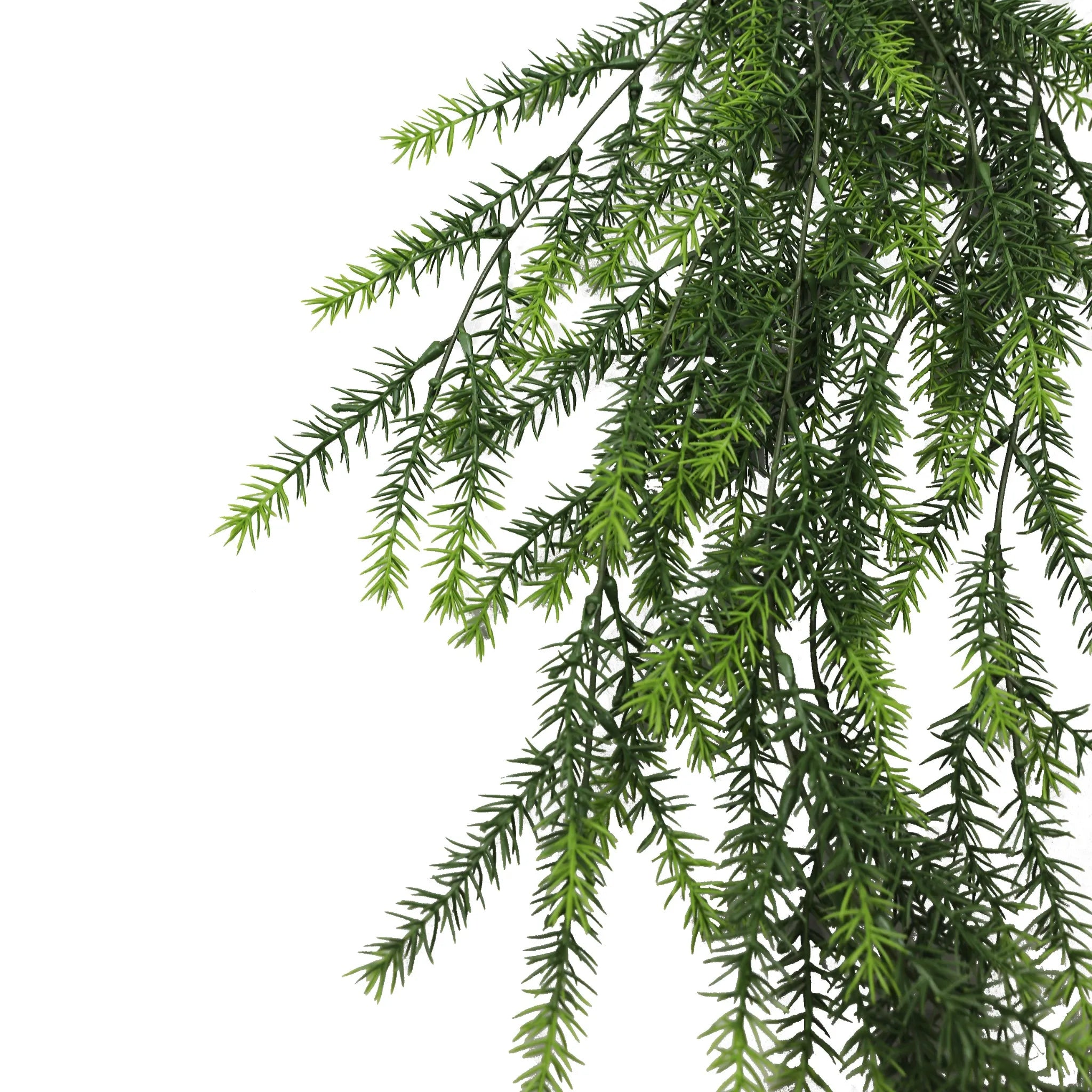 Set of 10 – Artificial Hanging Cedar Vine Garland Bushes UV Resistant & Fire Rated | 7.8in x 30in (20cm x 76cm Each)