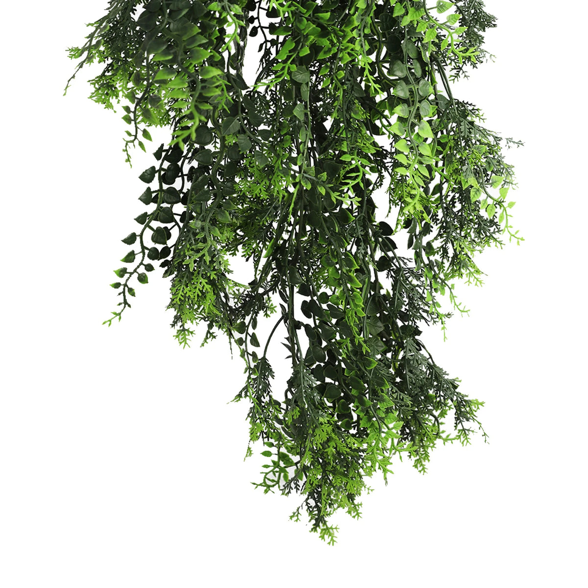Mediterranean Fern Vine Artificial Hanging Plant 8.6×30in – NFPA701 Fire Rated – UV Resistant