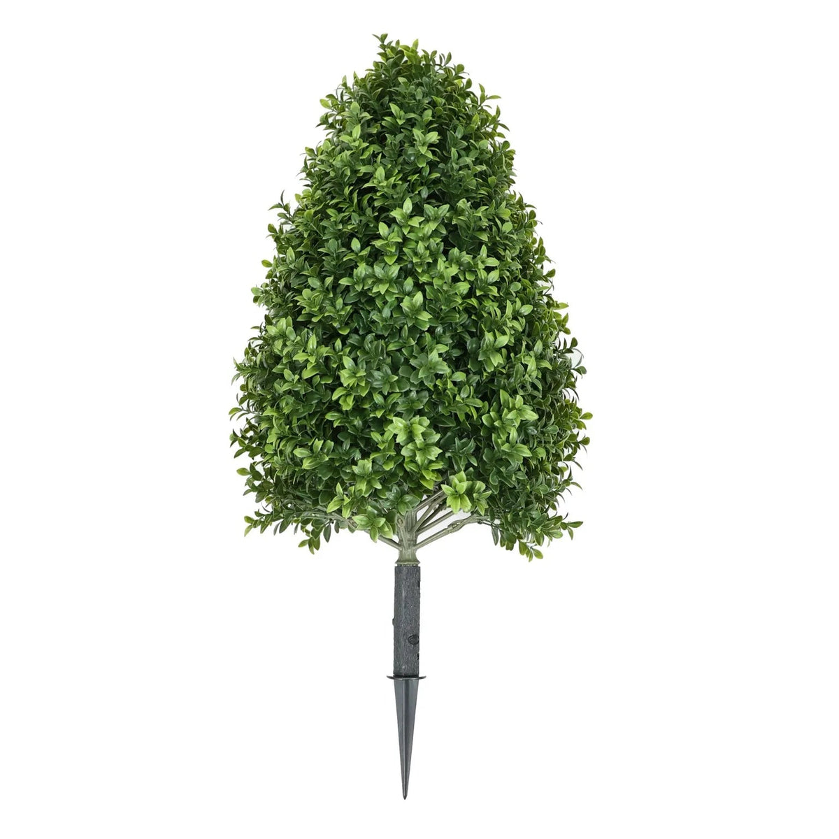 Boxwood Topiary Shrub with Ground Spike 29.5in – UV Resistant by Designer Plants USA