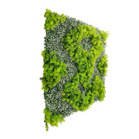 Natural Green and White Moss Artificial Vertical Garden Green Wall Panel 40×40in – UV Resistant – Commercial Grade