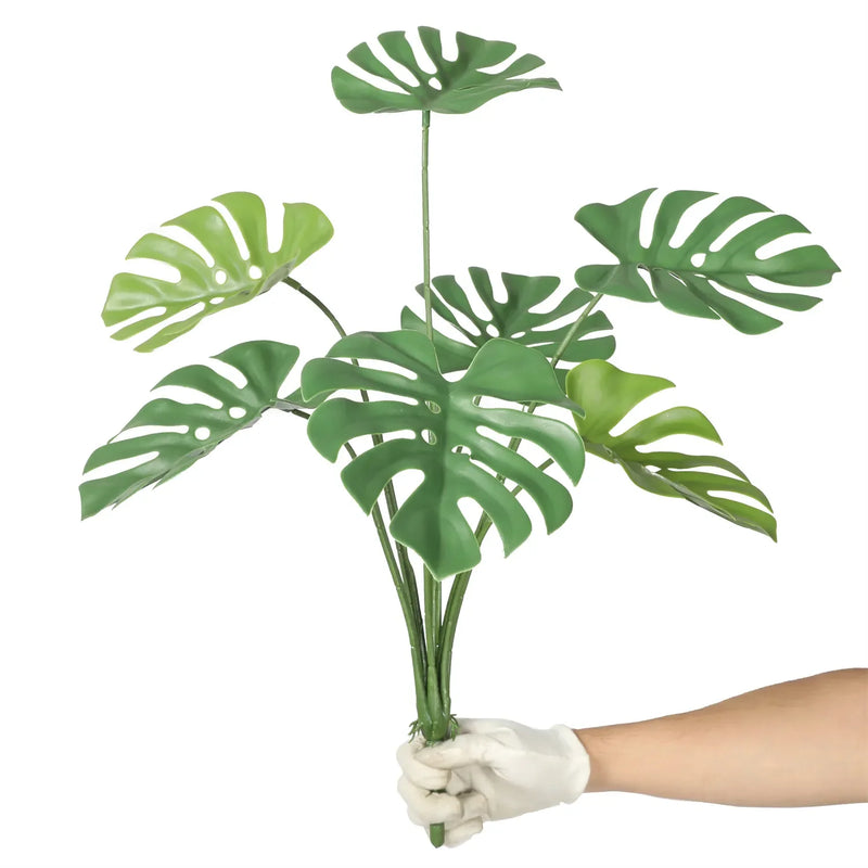 Durable faux monstera split leaf plant, perfect for allergy-friendly home styling